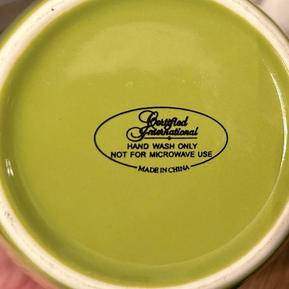 Certified International Tea Collection Lime Green Teapot w Infuser & Hinged Lid - Picture 8 of 9